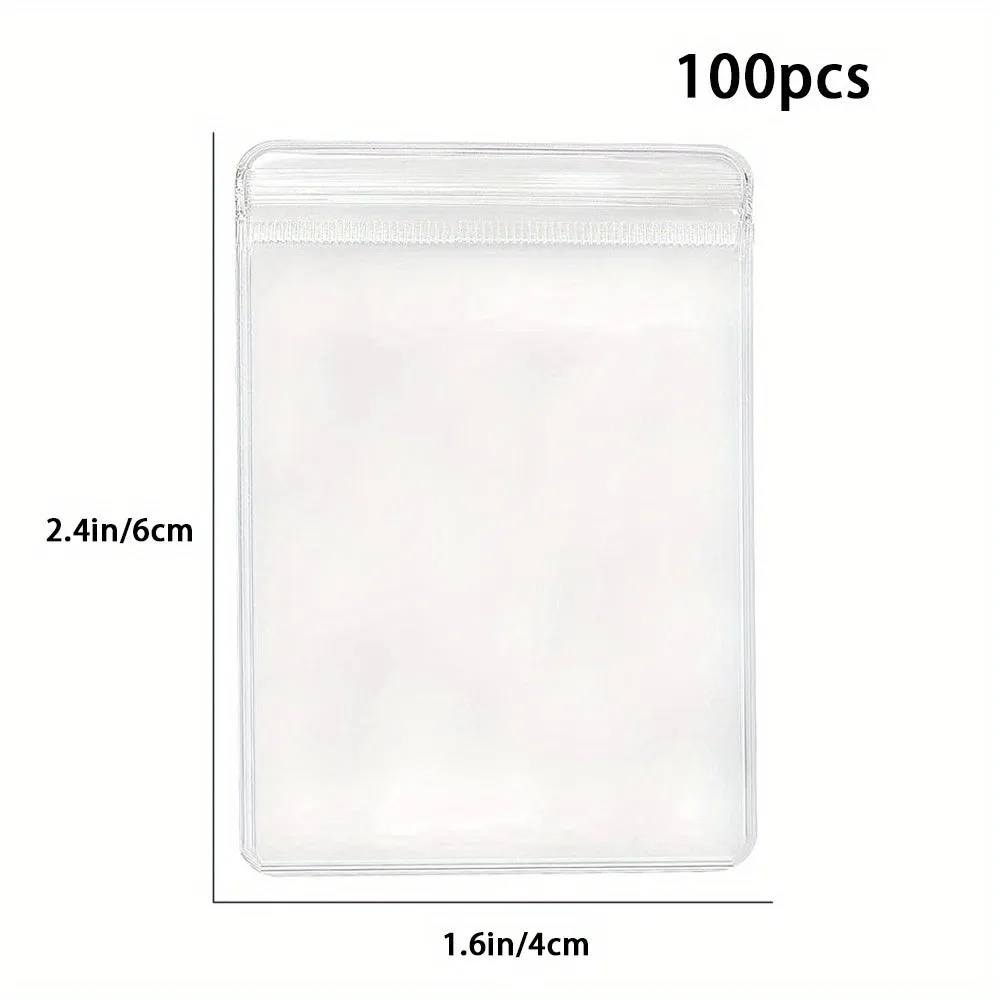 100pc SelfSealing Zipper Bags for Jewelry Rings and Earrings