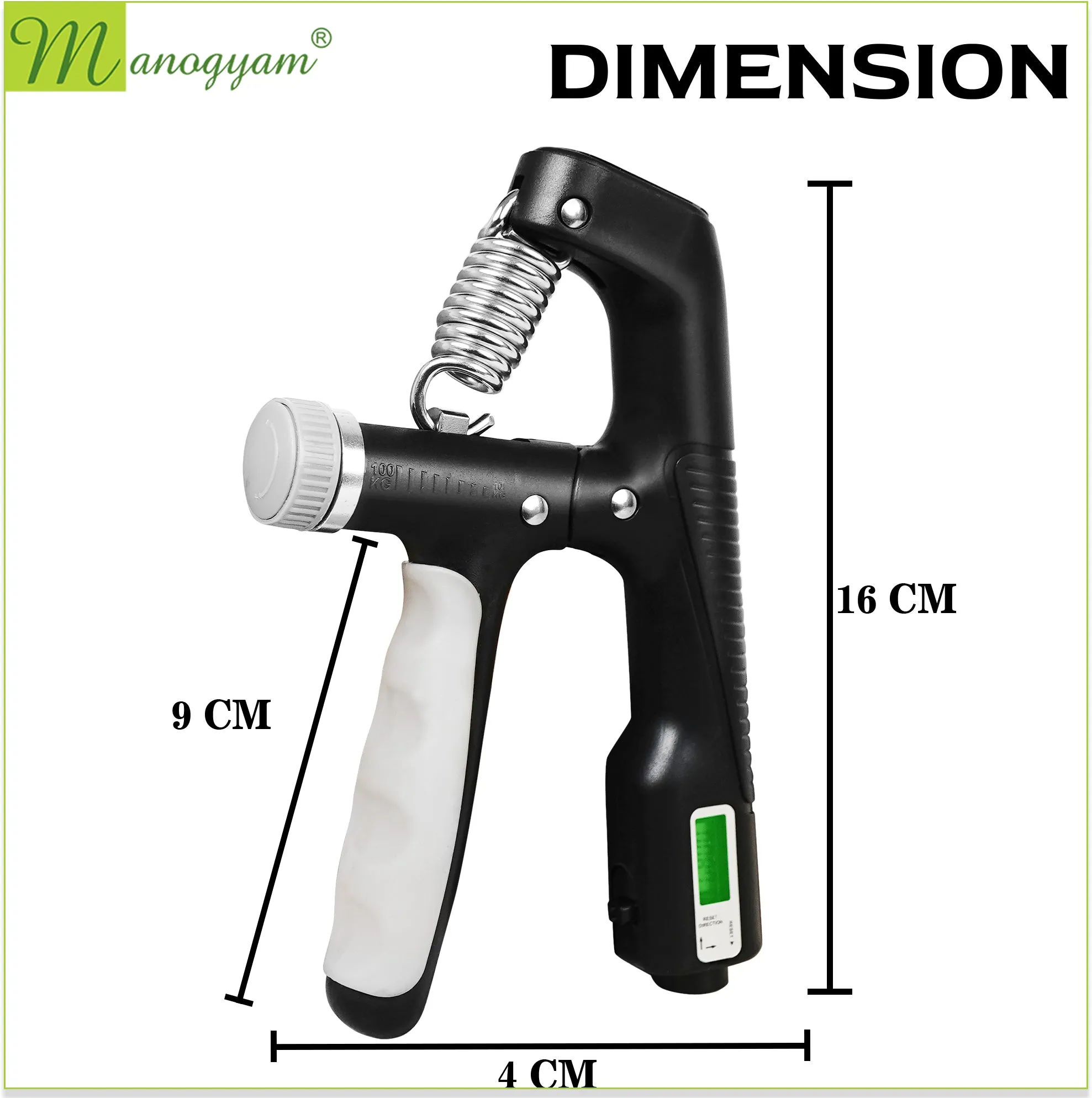 Adjustable Hand Grip Strengthener Adjustable 10-100KG Exerciser with Counter