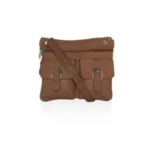 AFONiE Leather Crossbody Bags Casual Messenger Bag