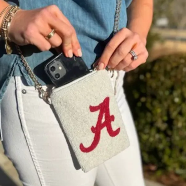 Alabama Beaded Crossbody Bag with Strap