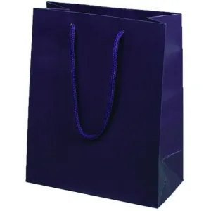 Aubergine Matte Rope Handle Euro-Tote Shopping Bags - 8.0 x 4.0 x 10.0