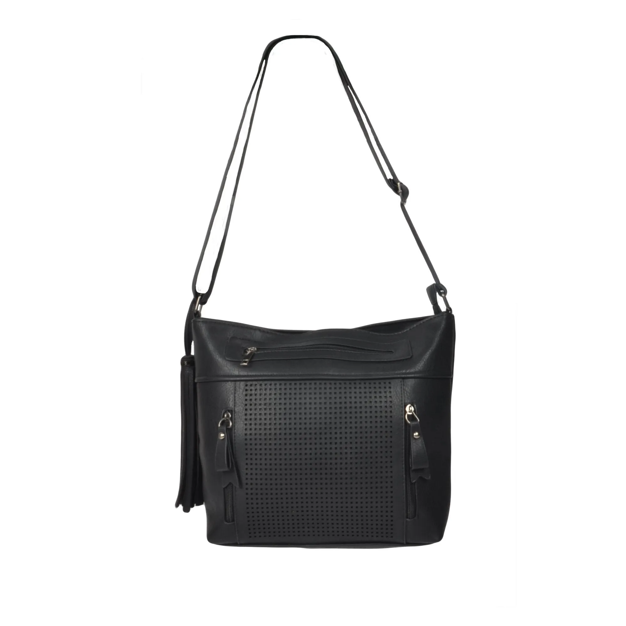 Bag With 3 Front Pockets - Black