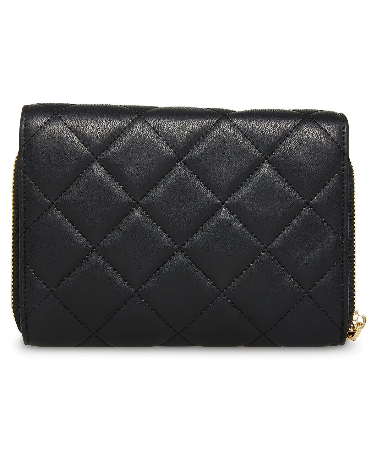 Bcarina Steve Madden Women's Quilted Crossbody Wallet, Black