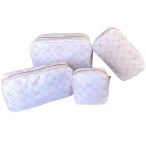 Beauty Stash - Sweet Bow Nylon Collection: Large Cosmetic