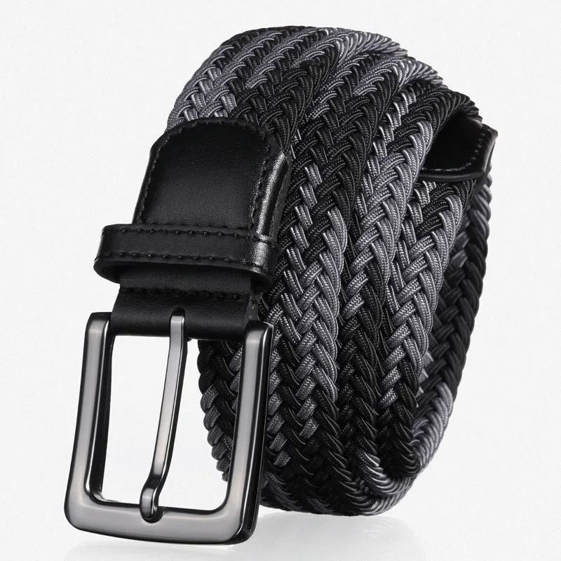 Belt Men's High-End Golf Belt Belt Youth Business Elastic Pin Buckle Belt