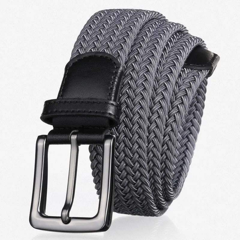 Belt Men's High-End Golf Belt Belt Youth Business Elastic Pin Buckle Belt