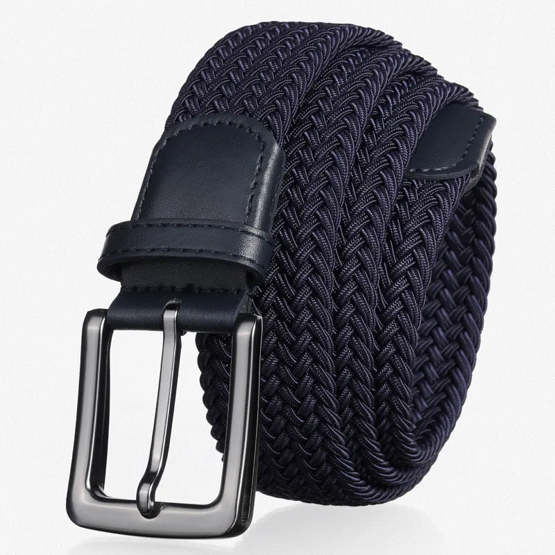 Belt Men's High-End Golf Belt Belt Youth Business Elastic Pin Buckle Belt