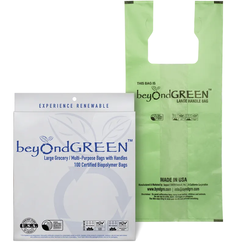 beyondGREEN Plant-Based Cat Litter Poop Waste Pick-Up Bags with Handles