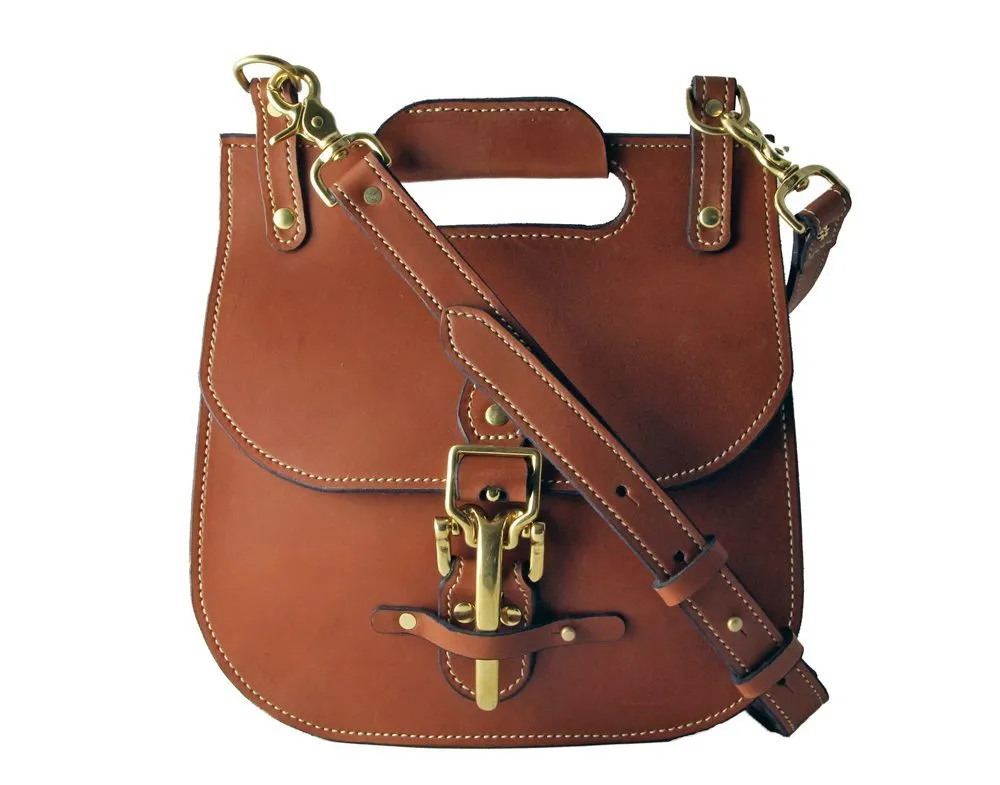 Billy Sunday Chestnut Leather Cross-Body Saddlebag