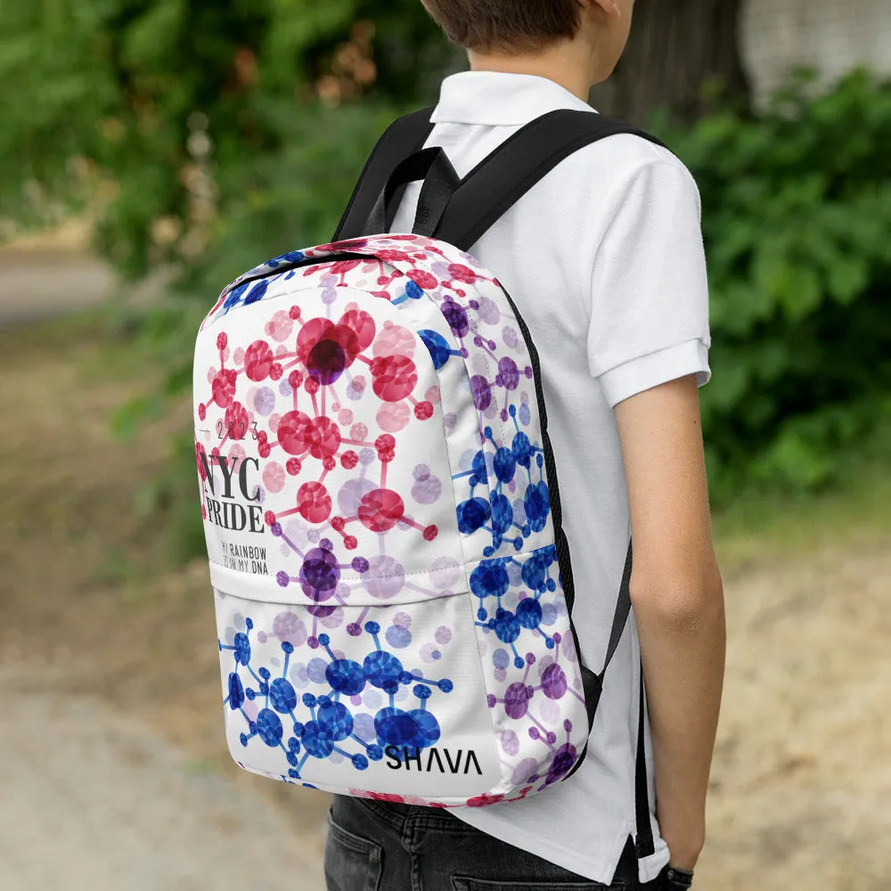 Bisexual Flag All-Over Print Pride Backpack NYC Pride - My Rainbow Is In My DNA