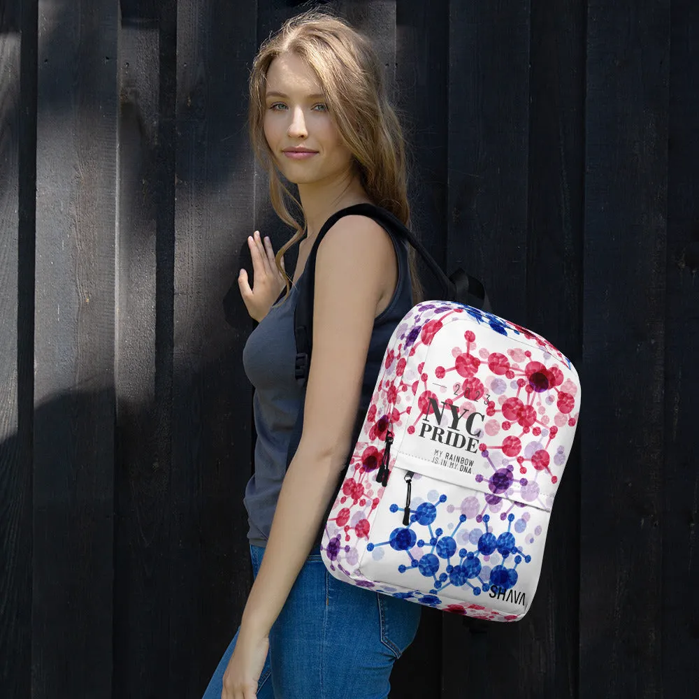 Bisexual Flag All-Over Print Pride Backpack NYC Pride - My Rainbow Is In My DNA