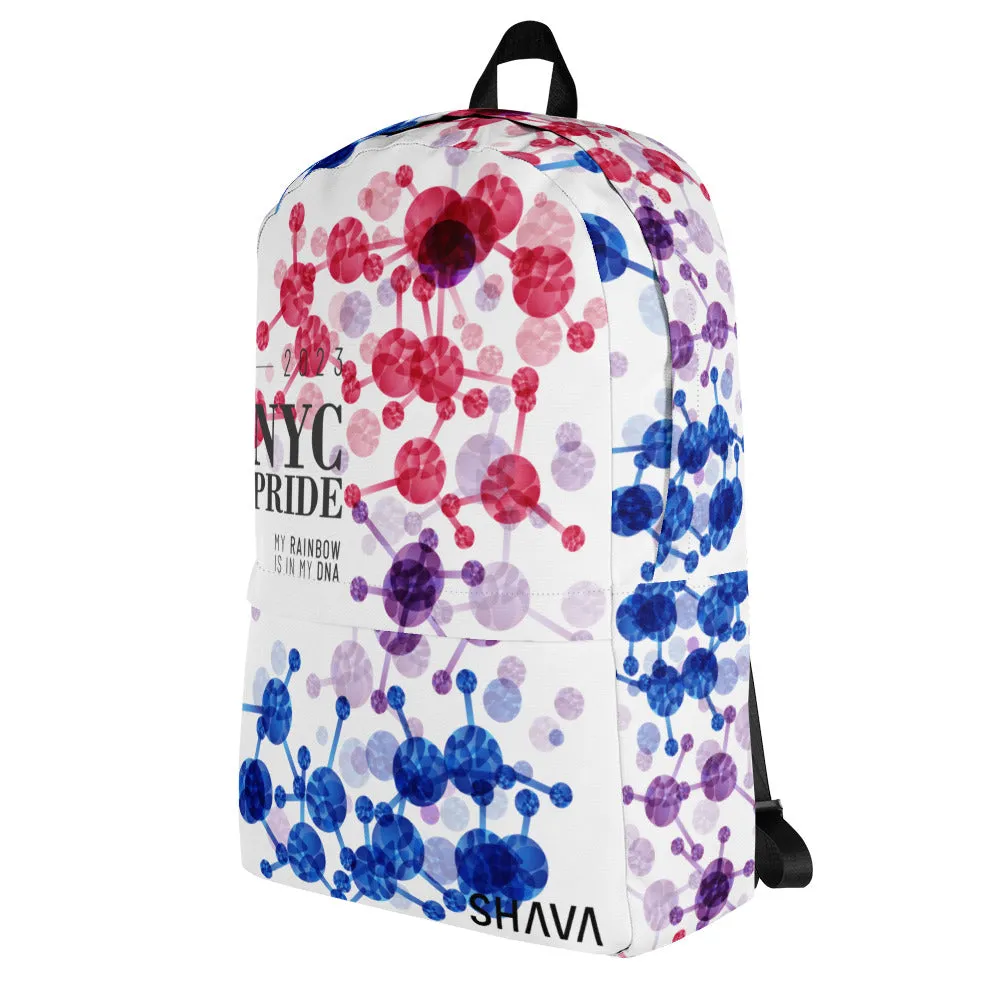 Bisexual Flag All-Over Print Pride Backpack NYC Pride - My Rainbow Is In My DNA