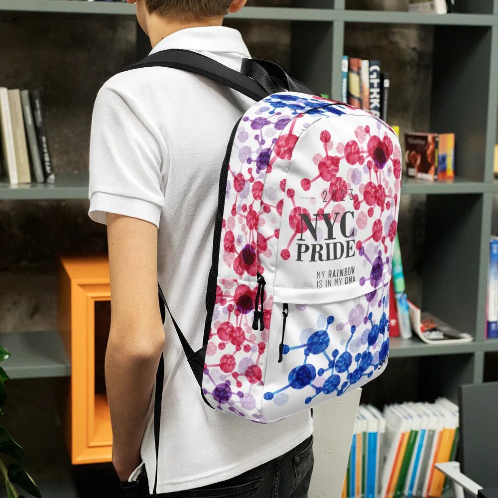 Bisexual Flag All-Over Print Pride Backpack NYC Pride - My Rainbow Is In My DNA