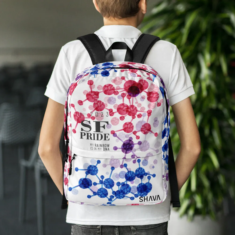 Bisexual Flag All-Over Print Pride Backpack San Francisco Pride - My Rainbow Is In My DNA