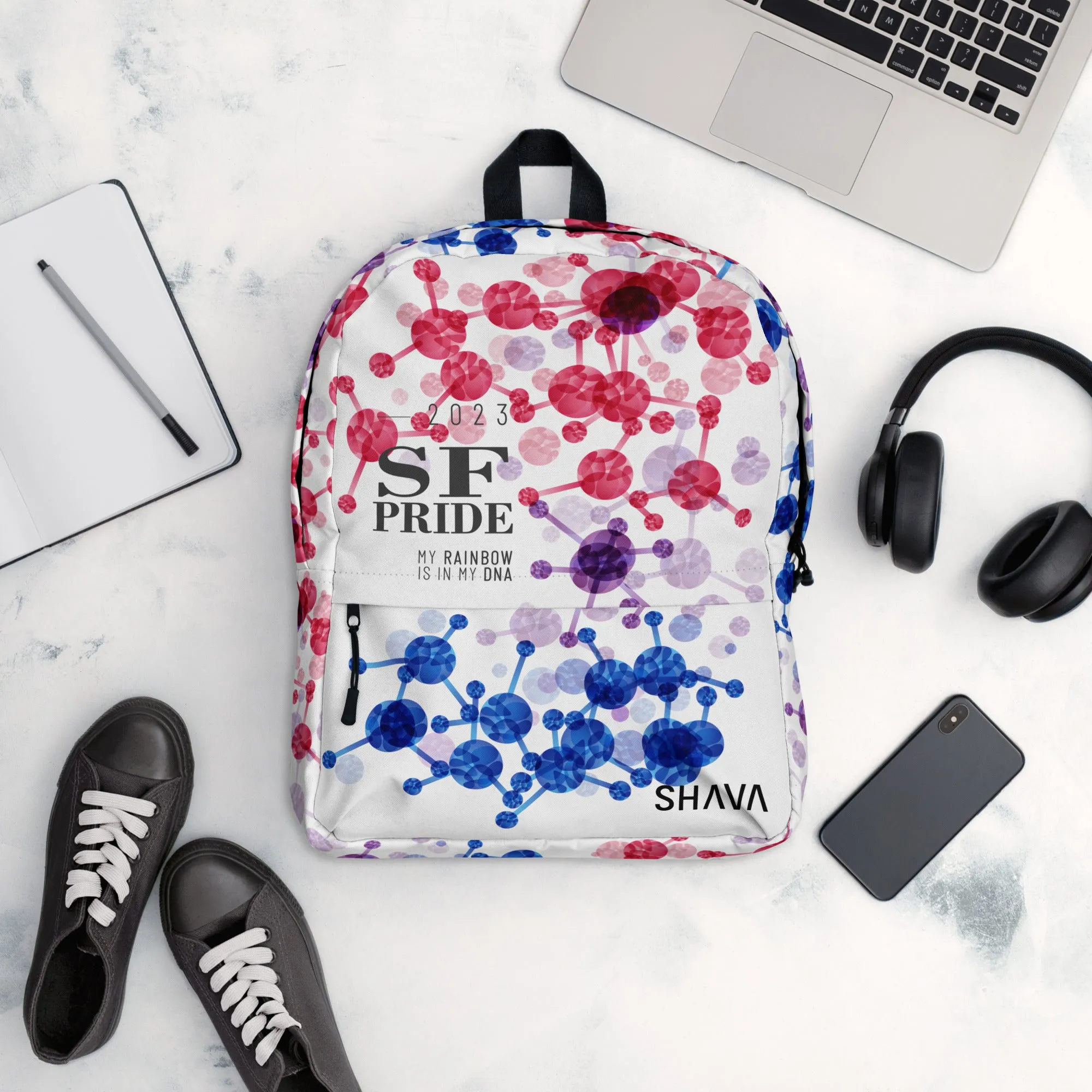 Bisexual Flag All-Over Print Pride Backpack San Francisco Pride - My Rainbow Is In My DNA