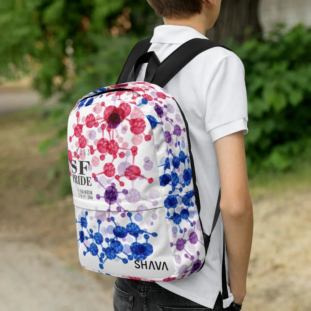 Bisexual Flag All-Over Print Pride Backpack San Francisco Pride - My Rainbow Is In My DNA