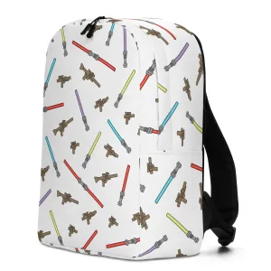 Blaster Weapon Saber Galactic Wars Pattern Minimalist Backpack