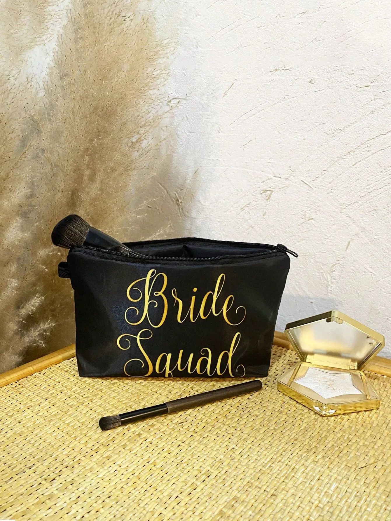 Bride Squad Bridesmaid Makeup Bag Cosmetic Organizer Toiletries Bag Makeup