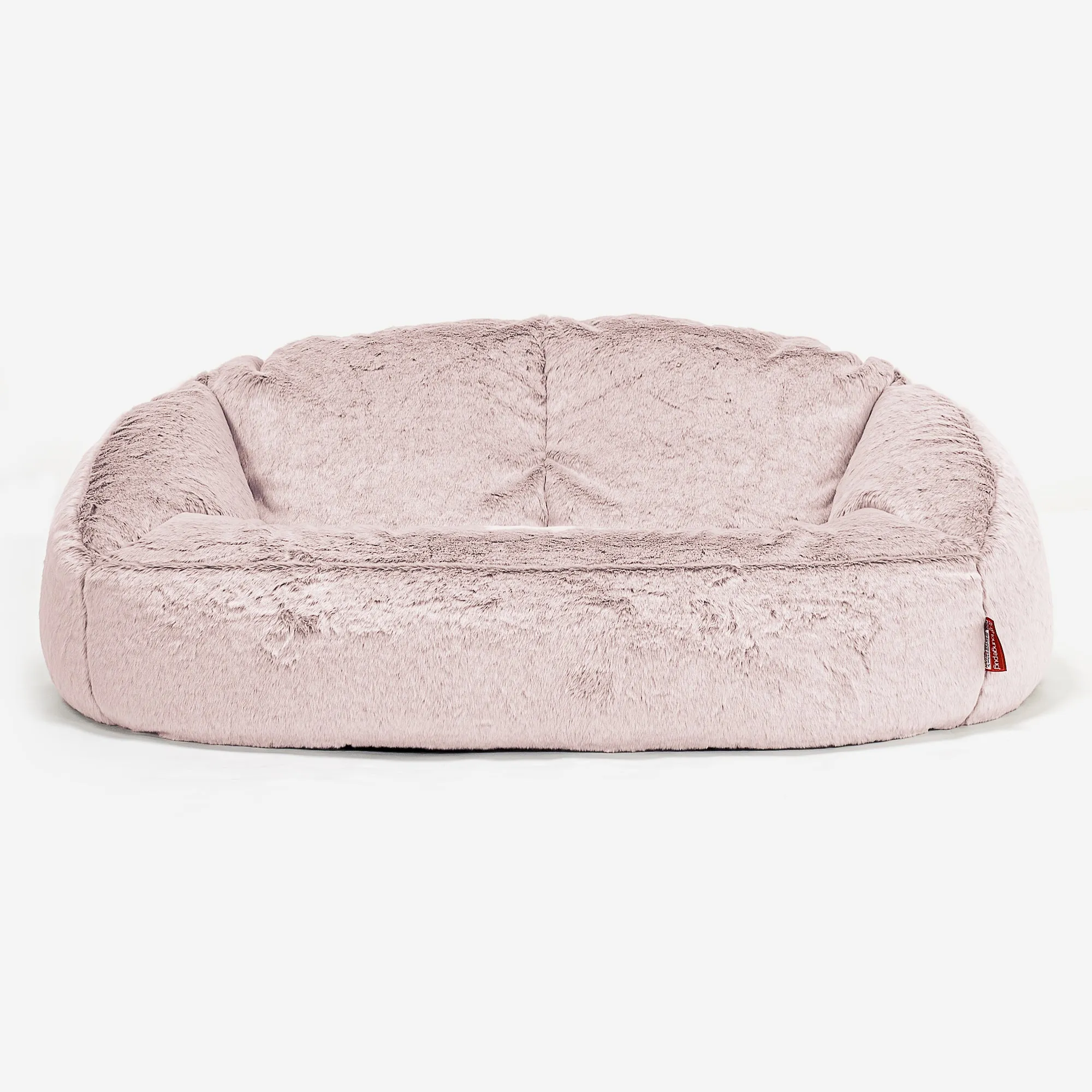 Bubble Sofa Bean Bag - Fluffy Faux Fur Rabbit Dusty Pink