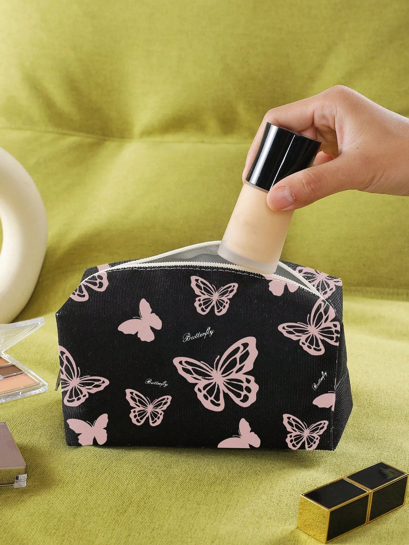 Butterfly Art Makeup Bag Cosmetic Organizer Toiletries Bag Makeup Organizer Zip