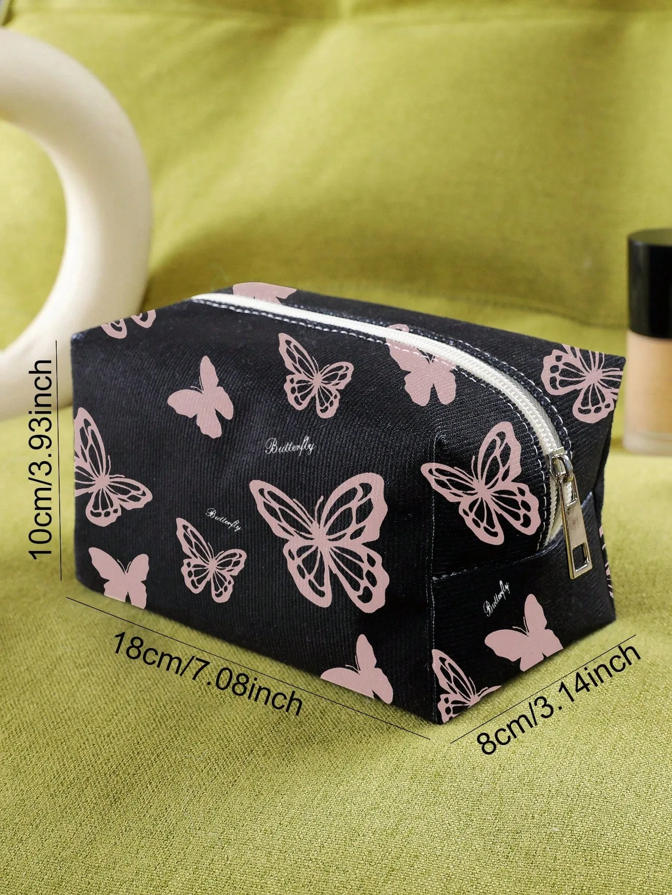 Butterfly Art Makeup Bag Cosmetic Organizer Toiletries Bag Makeup Organizer Zip