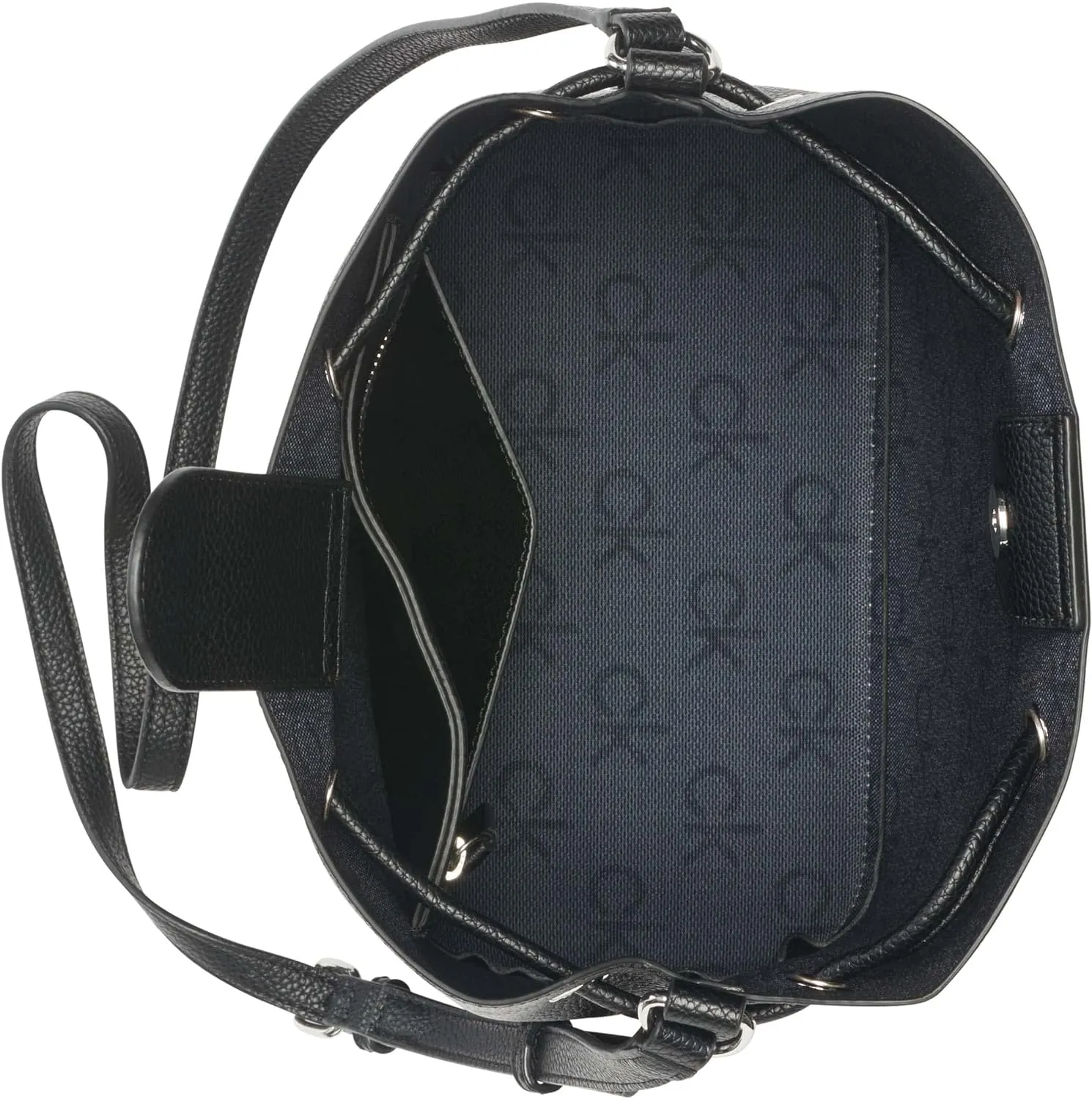 Calvin Klein Gabrianna Novelty Women's Shoulder Bag, Black/Silver