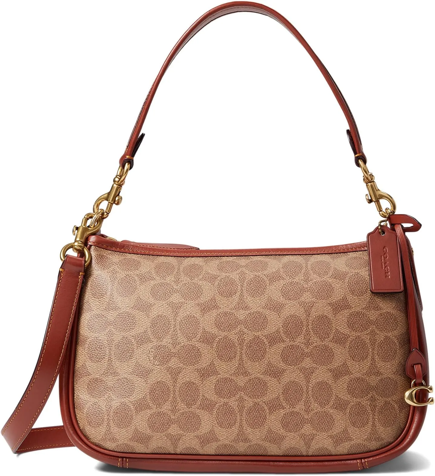 Cary Canvas Crossbody with Signature COACH Coating in Tan Rust