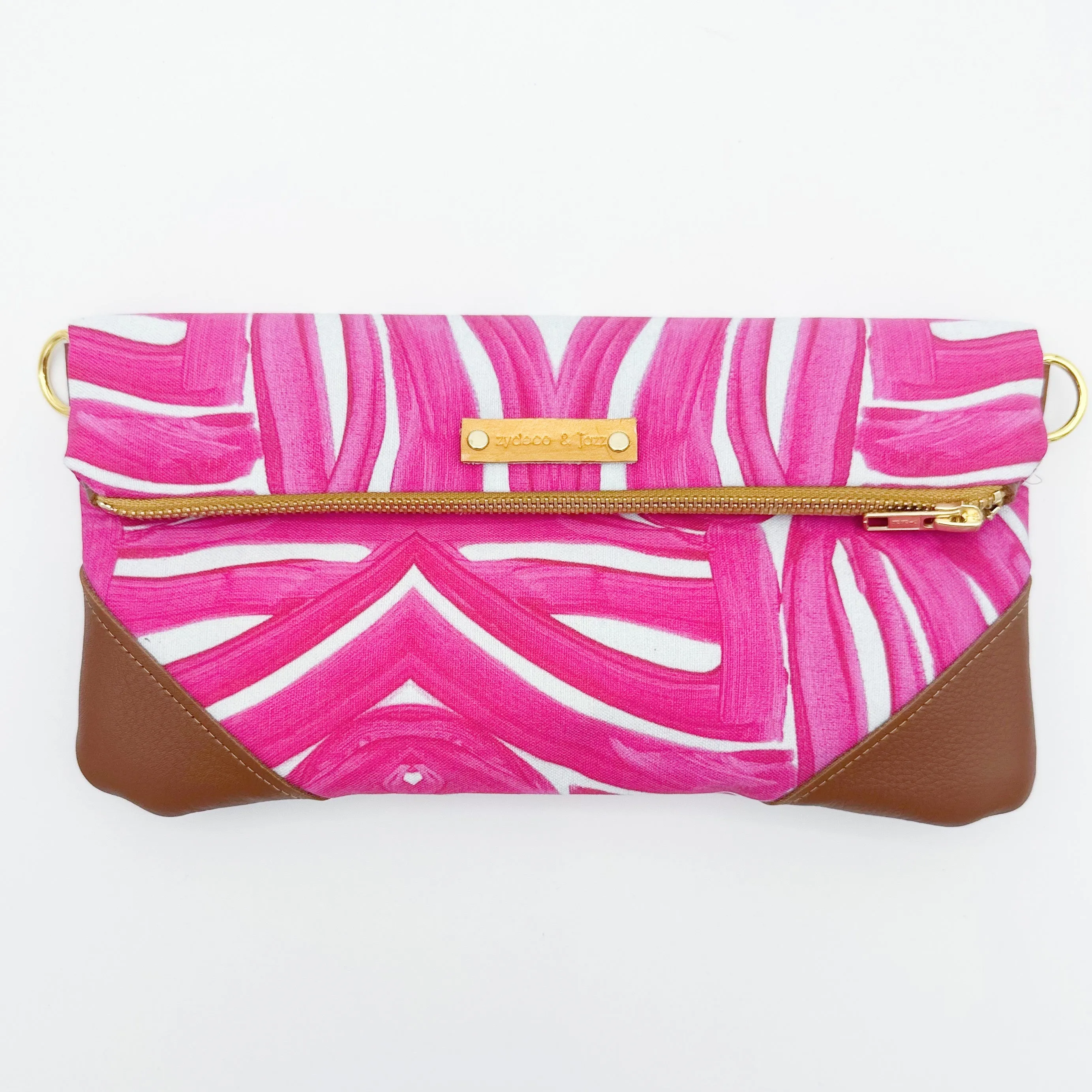 Caryota Fuchsia Folded Clutch/Crossbody