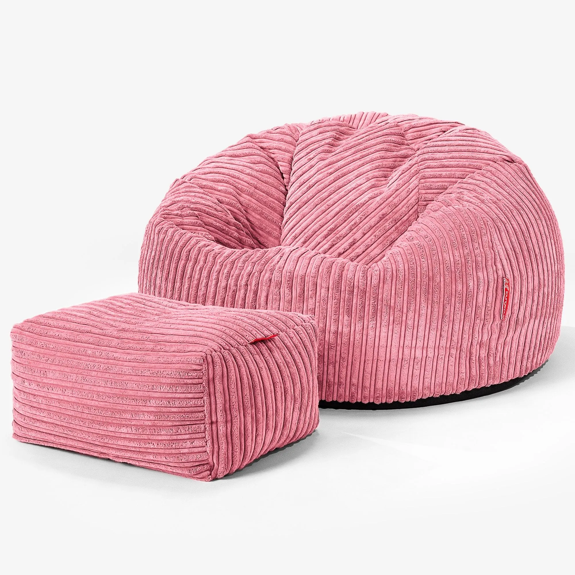 Classic Bean Bag Chair - Cord Coral Pink