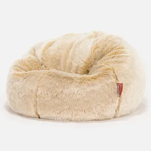 Classic Bean Bag Chair - Faux Fur Sheepskin White