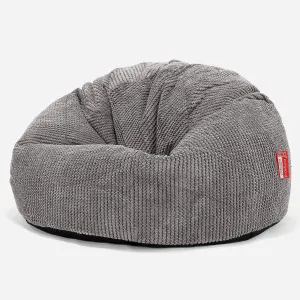 Classic Bean Bag Chair - Pom Pom Charcoal Grey