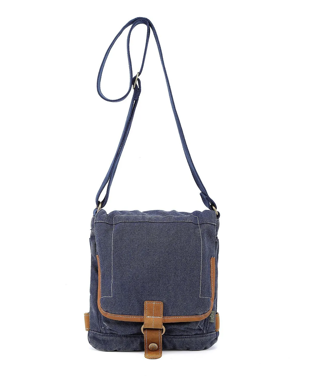 Classic canvas Atona shoulder bag with flap TSD BRAND, blue