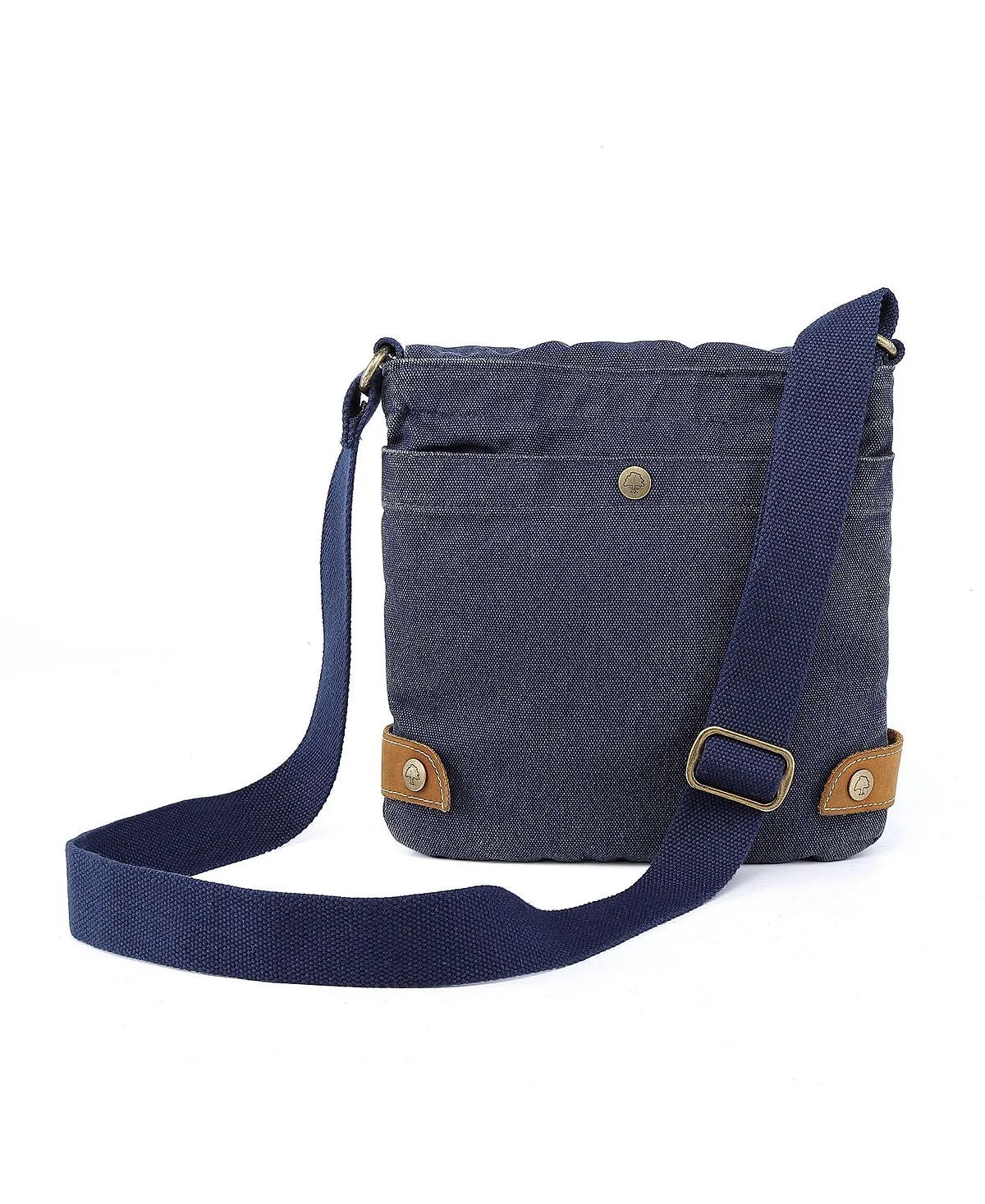 Classic canvas Atona shoulder bag with flap TSD BRAND, blue