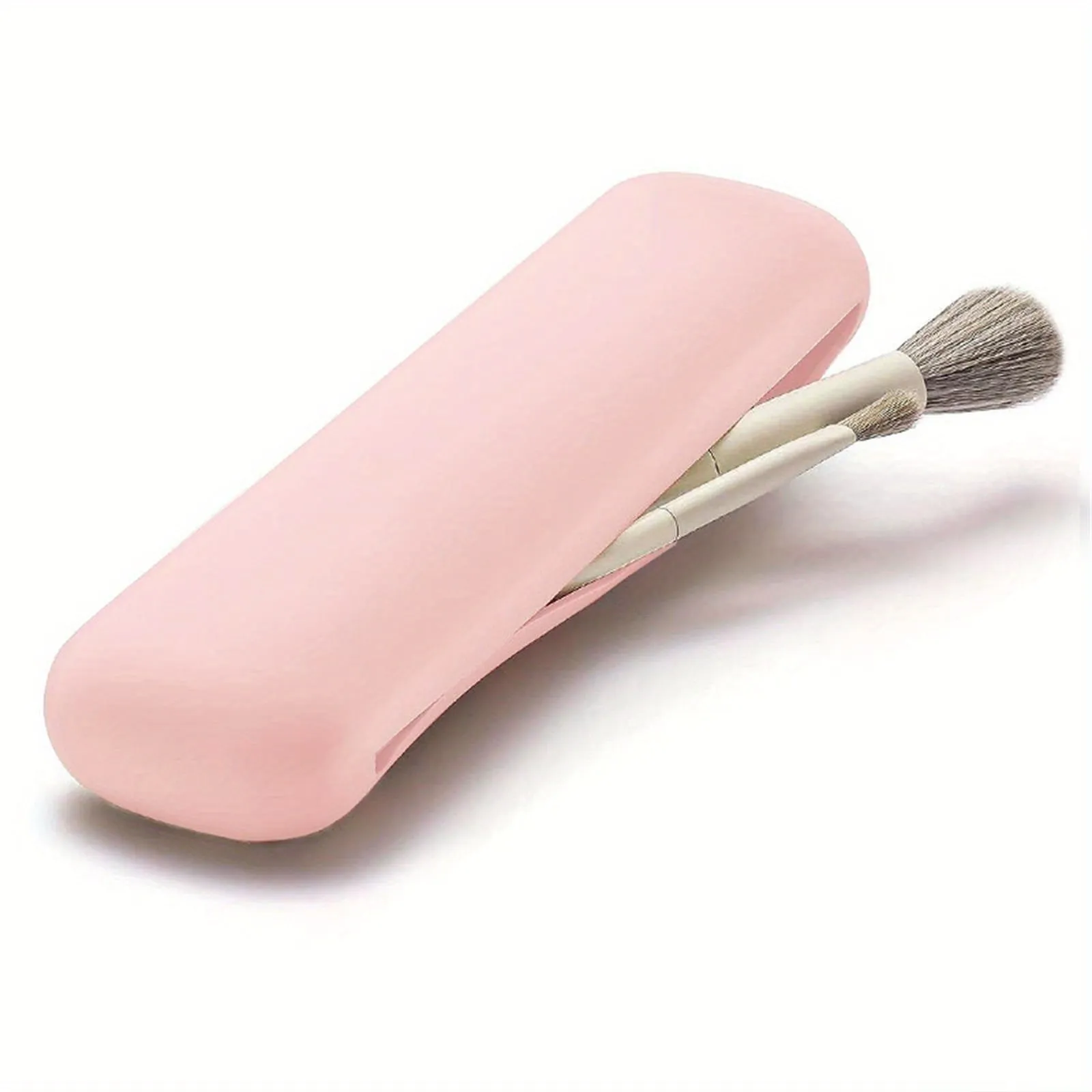 Compact Silicone Makeup Brush Holder  Fashionable Travel Organizer