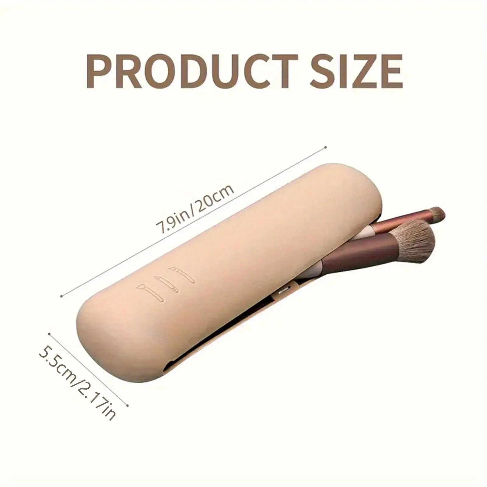 Compact Silicone Makeup Brush Holder  Fashionable Travel Organizer