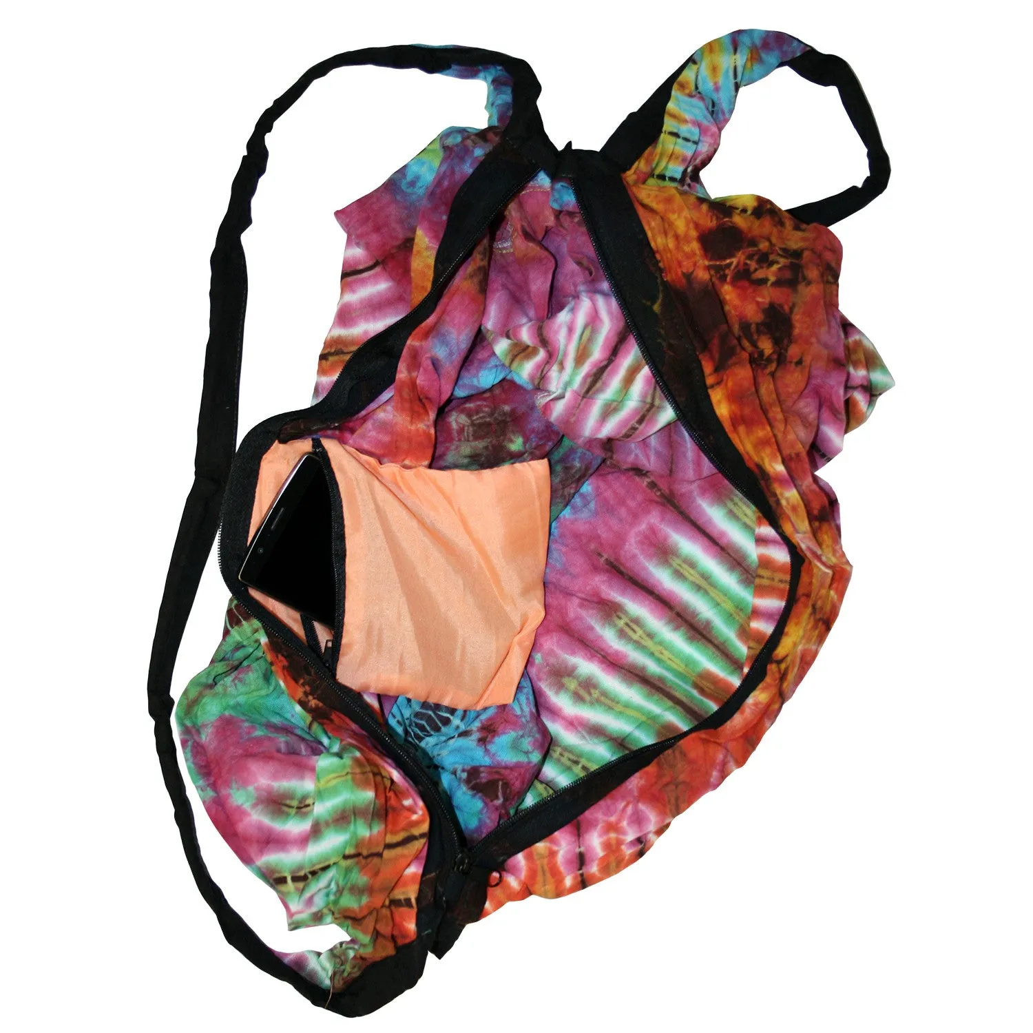 Convertible Tie Dye Messenger Shoulder Purse Backpack