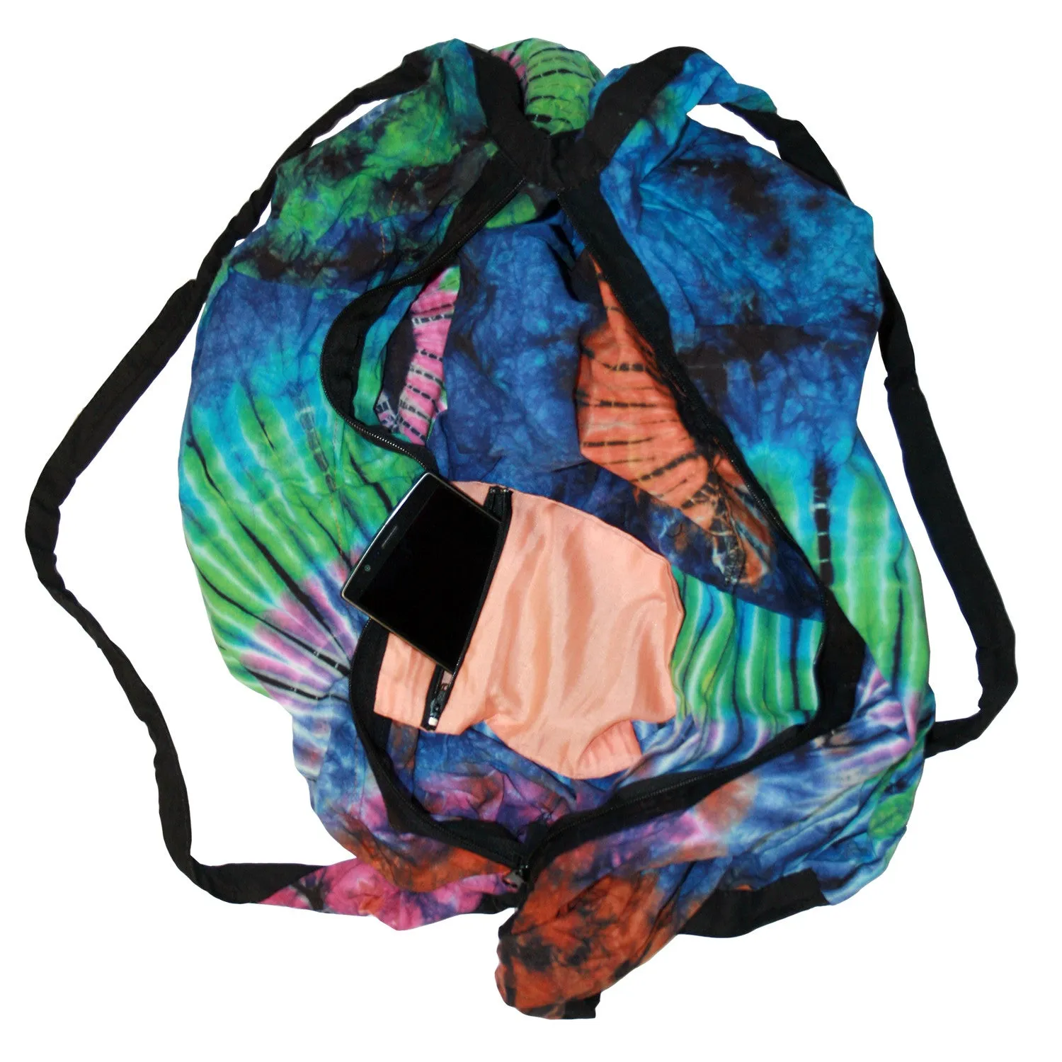 Convertible Tie Dye Messenger Shoulder Purse Backpack