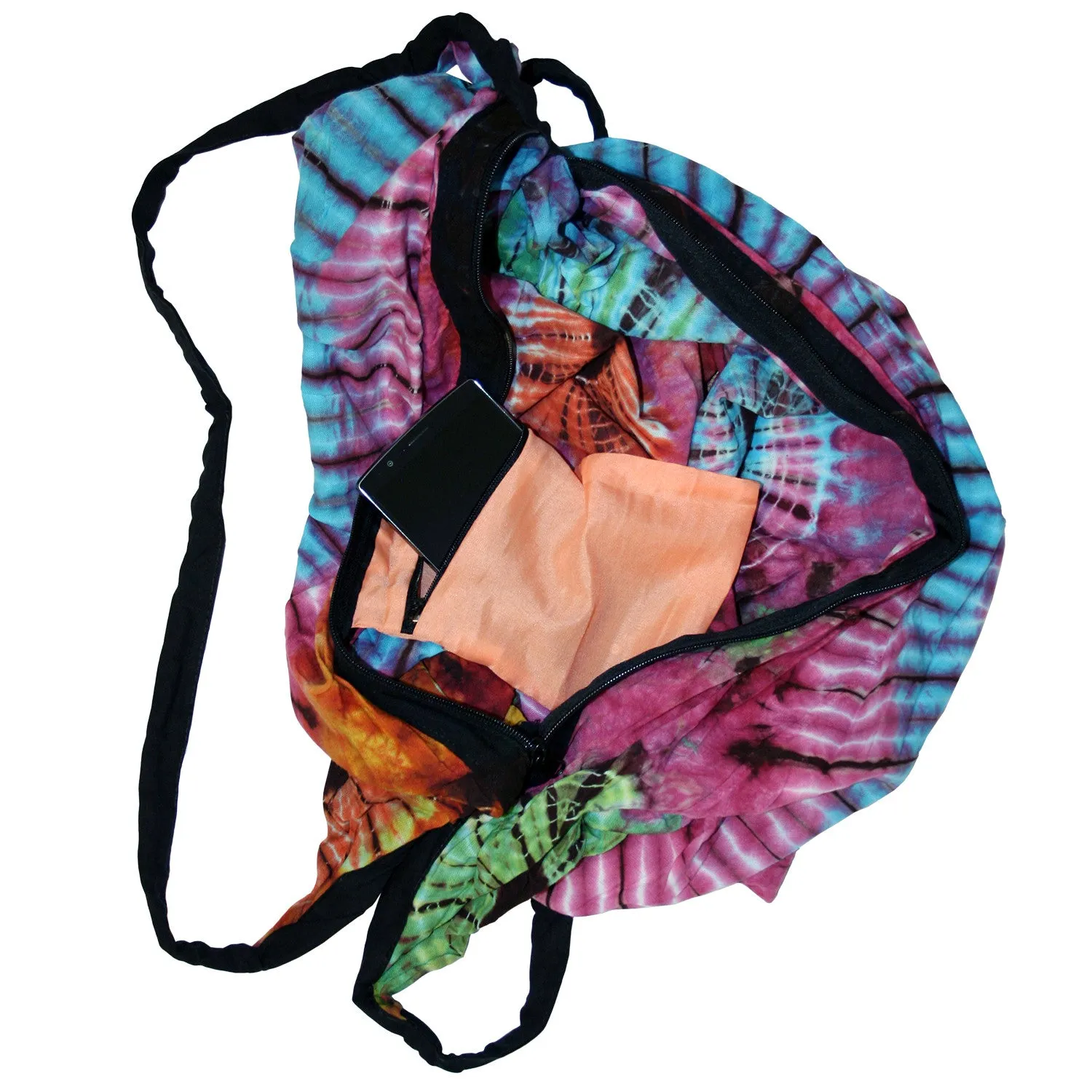 Convertible Tie Dye Messenger Shoulder Purse Backpack