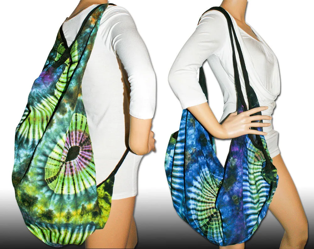 Convertible Tie Dye Messenger Shoulder Purse Backpack