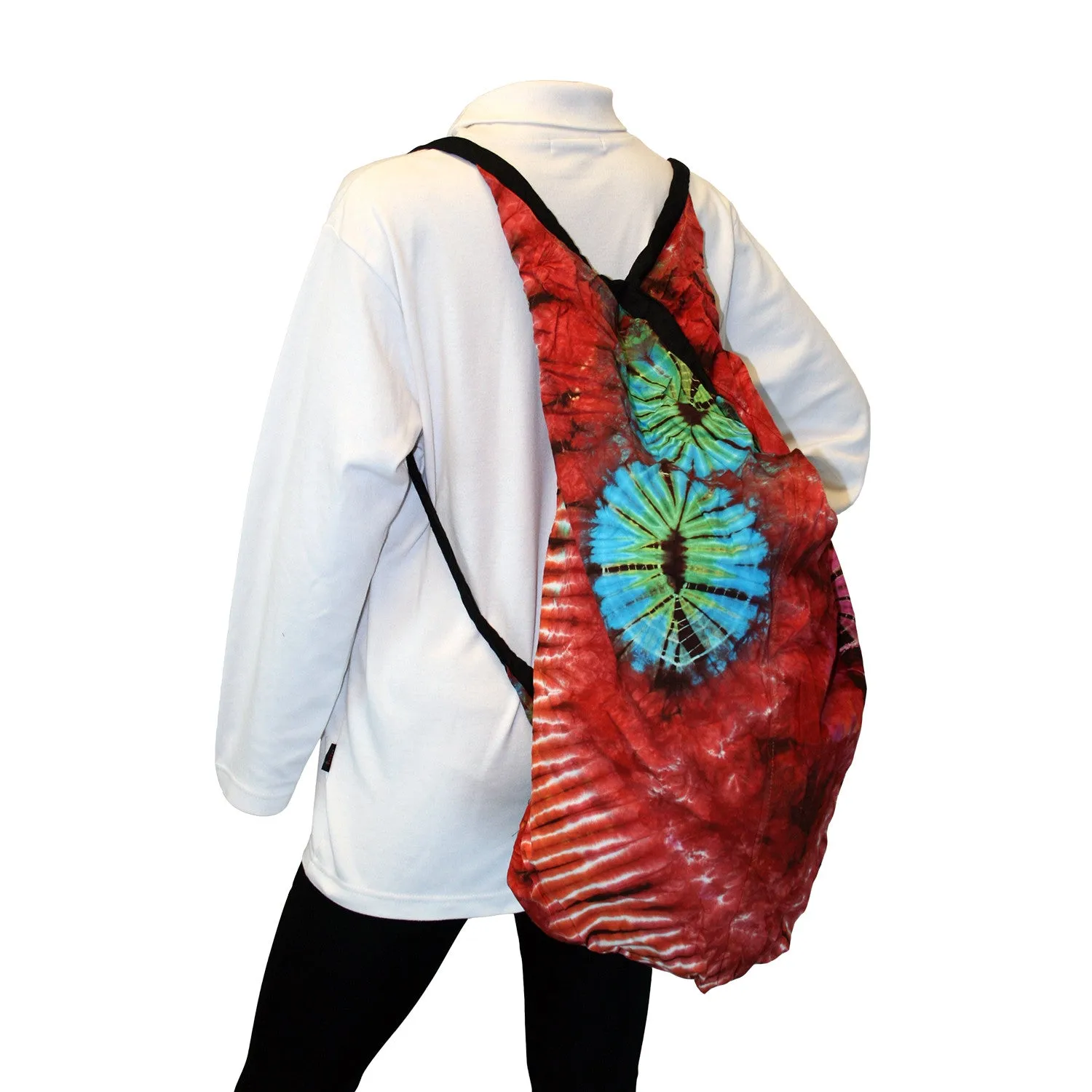 Convertible Tie Dye Messenger Shoulder Purse Backpack