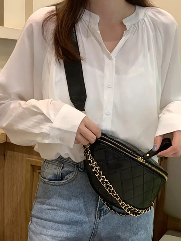 Cool Chic Chains Zipper Sling Bag