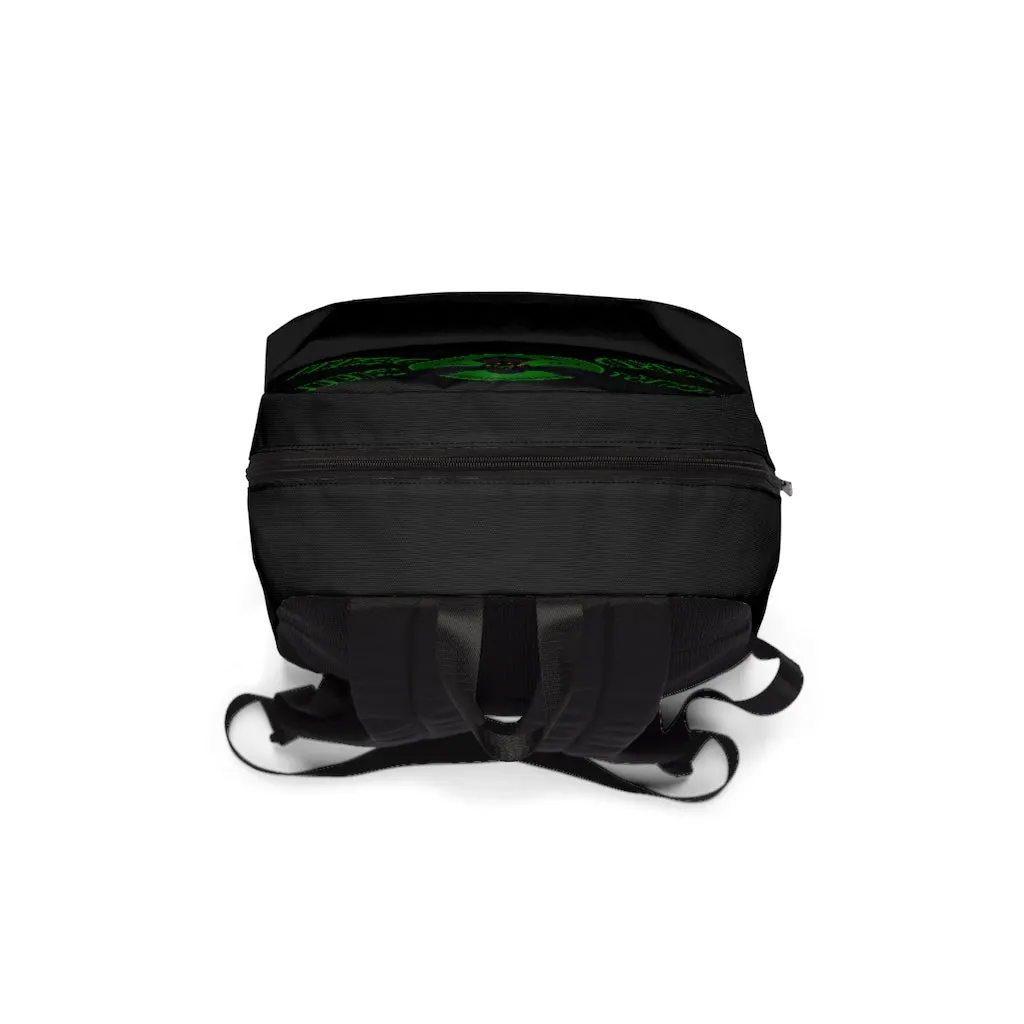 Crowgodshi Designer-X Backpack, GREEN LOGO