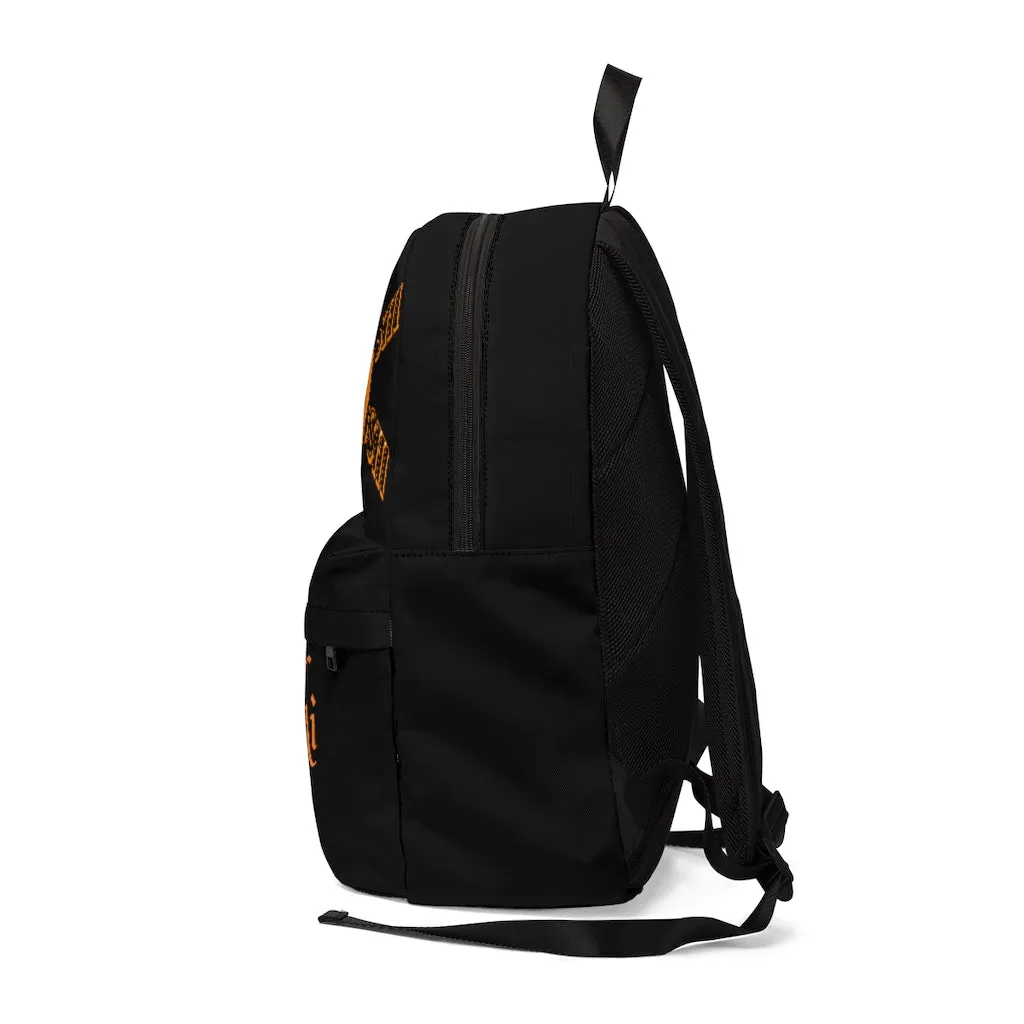 Crowgodshi Designer-X Backpack, ORANGE LOGO