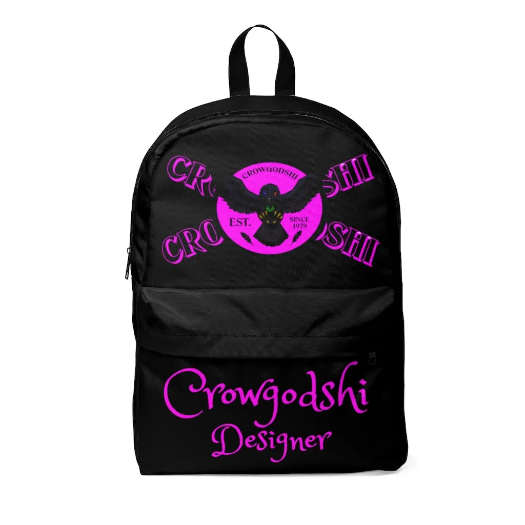 Crowgodshi Designer-X Backpack, PINK LOGO