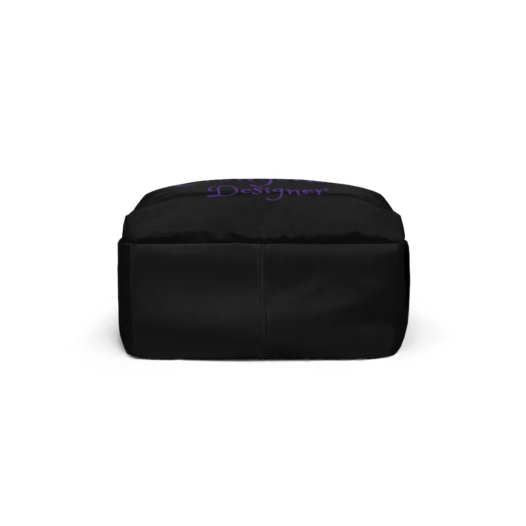 Crowgodshi Designer-X Backpack, PURPLE LOGO