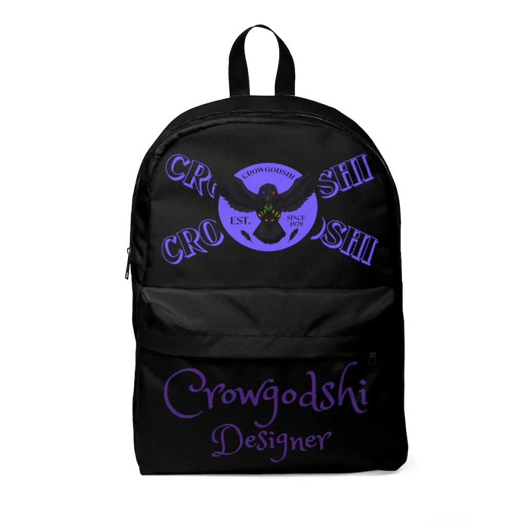 Crowgodshi Designer-X Backpack, PURPLE LOGO