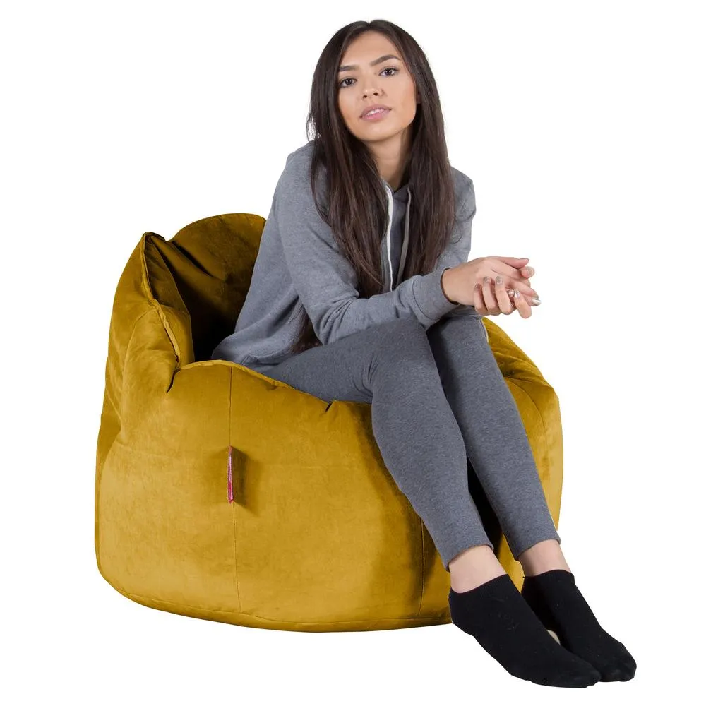 Cuddle Up Beanbag Chair - Velvet Mustard