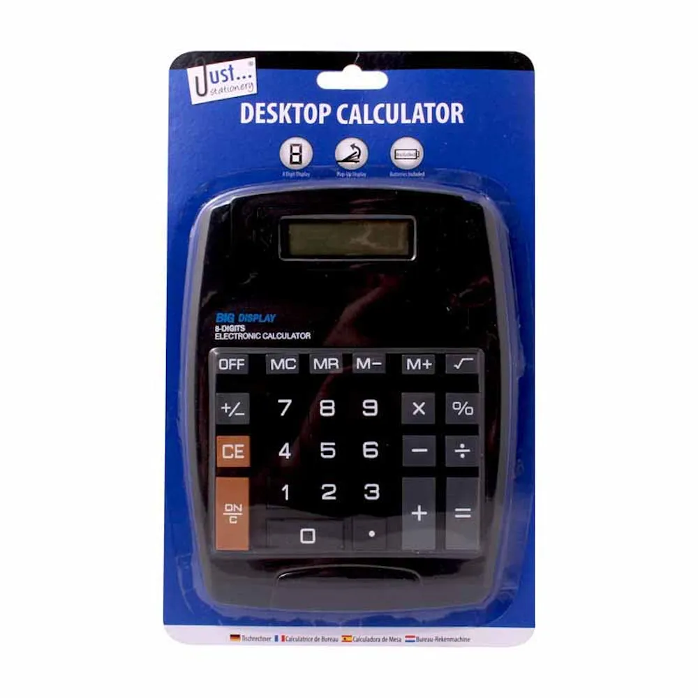 Desk Calculator - 144x190mm Large Display Office Business Supplies