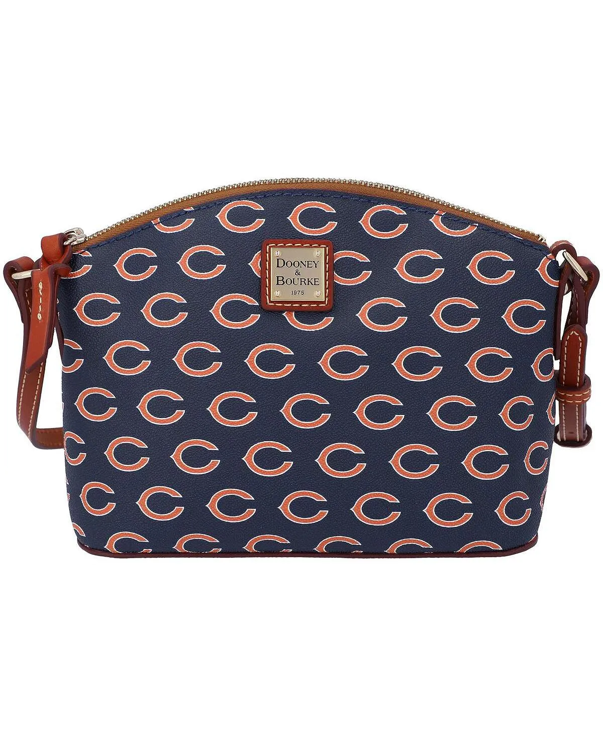 Dooney & Bourke Women's Chicago Bears Signature Suki Medium Strap Crossbody Bag, Blue