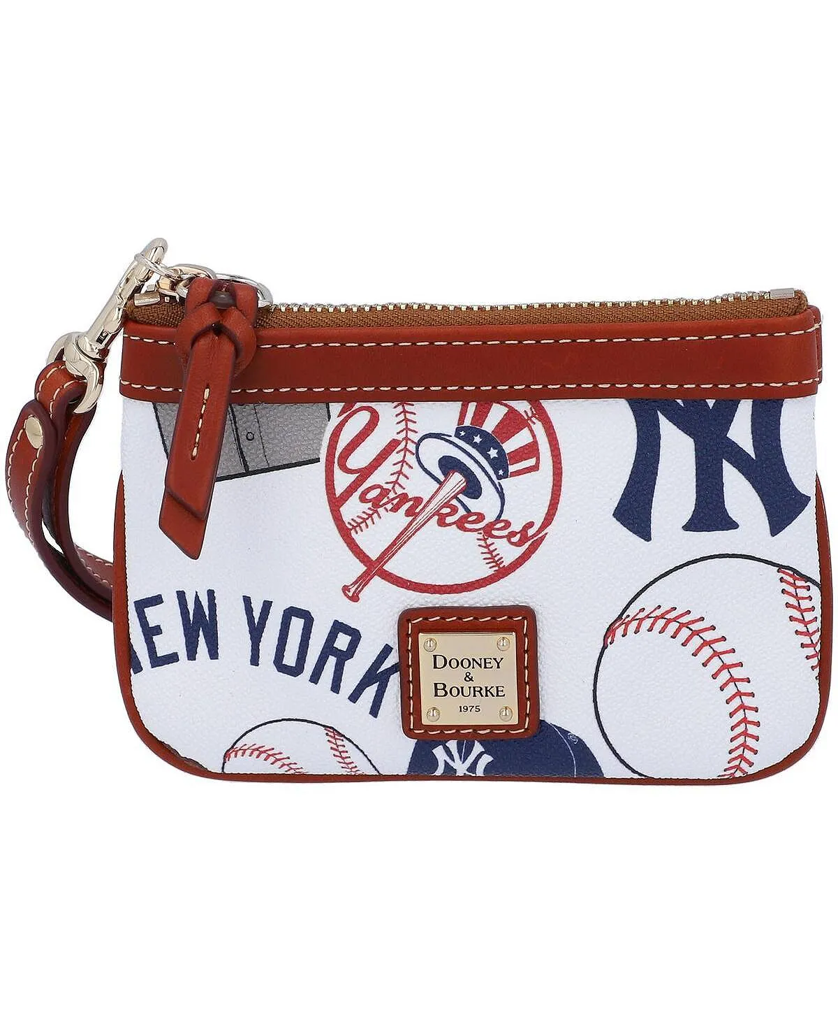 Dooney & Bourke Women's Suki New York Yankees Gameday Medium Strap Crossbody Bag, White